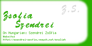 zsofia szendrei business card