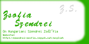 zsofia szendrei business card